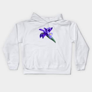 Purple Iris Cutout Kids Hoodie